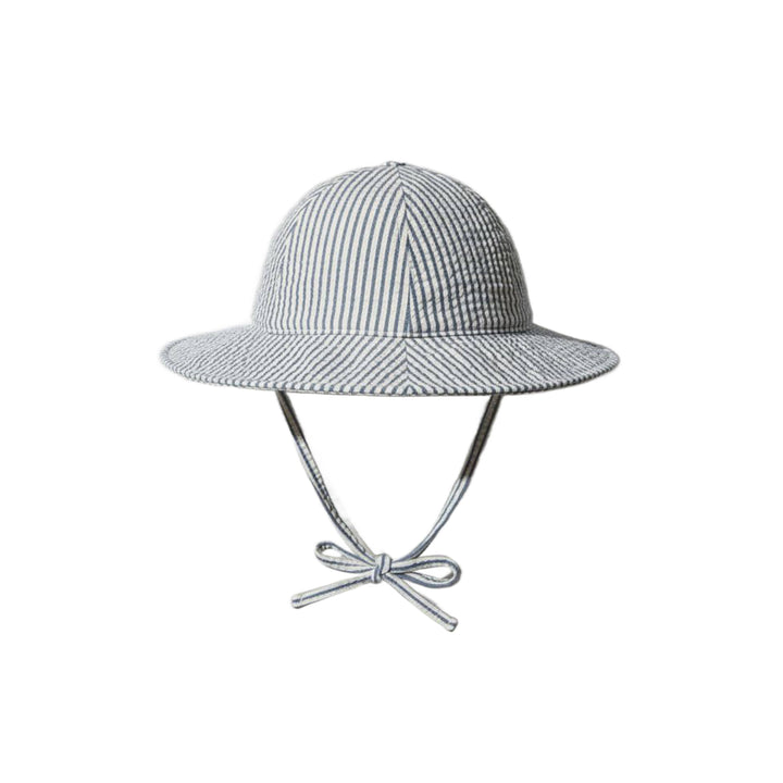 ORGANIC Seersucker Sun Hat • Shore Stripe / Sea