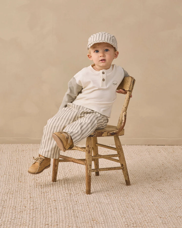 ORGANIC Grayson Pant Laurel Pinstripe