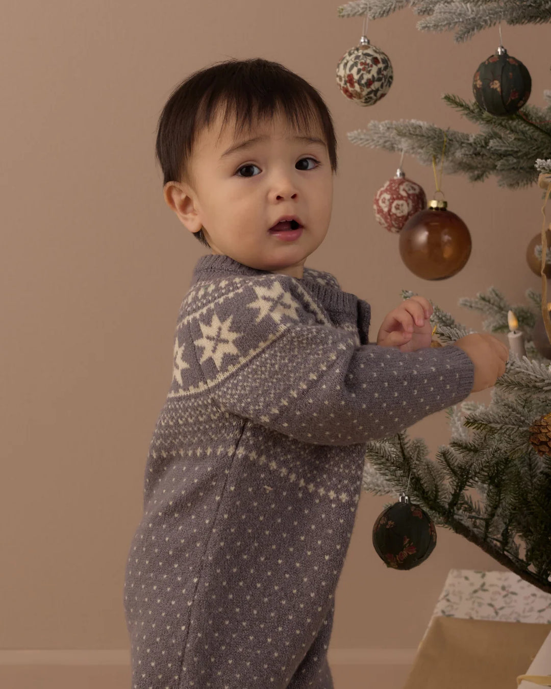 Fair Isle Romper Slate
