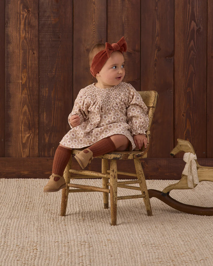 Velour Bow Headband Redwood