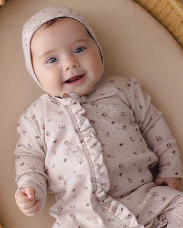 ORGANIC Ruffle Jumpsuit Heart Ditsy