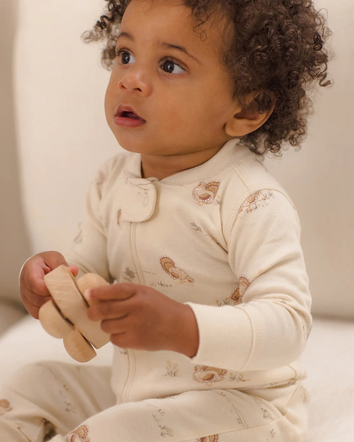 ORGANIC Zip Long Sleeve Sleeper Turkey
