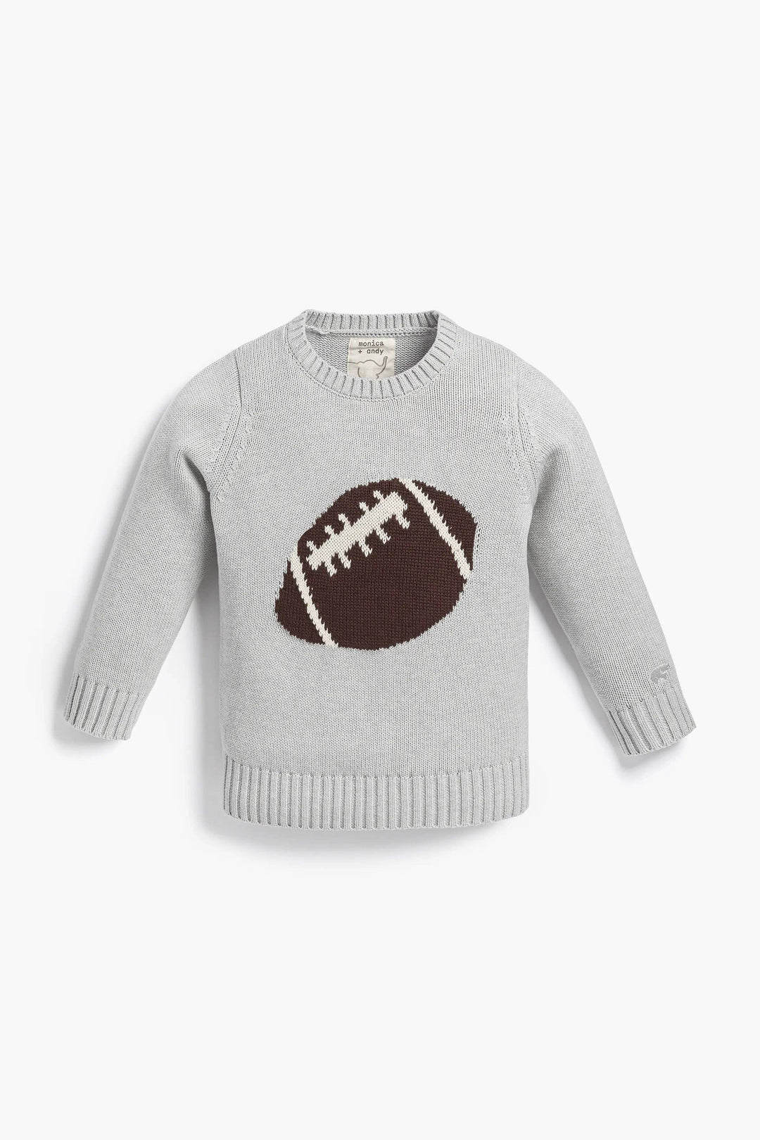 Organic Knit Sweater Vintage Footballs