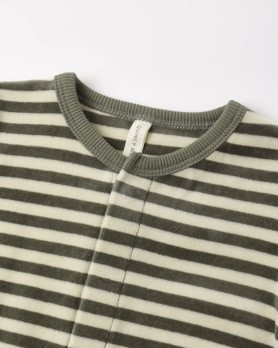 Hidden Snap Footie Spruce Stripe