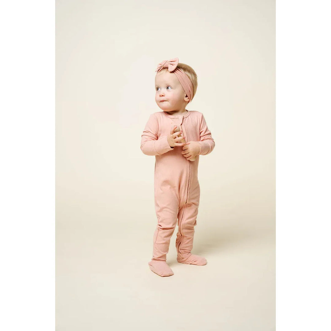 LOU LOU Ribbed Zipper Footies • Audrey