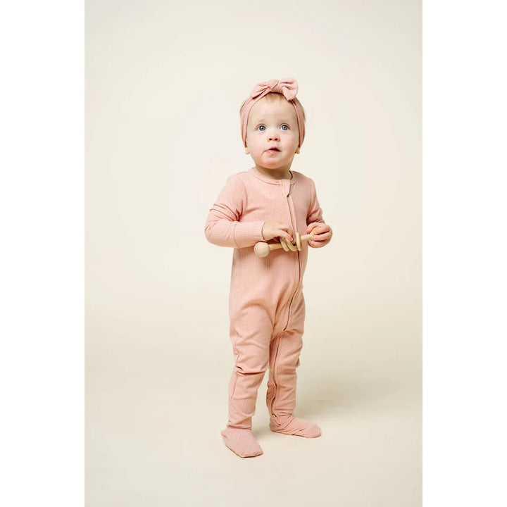 LOU LOU Ribbed Zipper Footies • Audrey