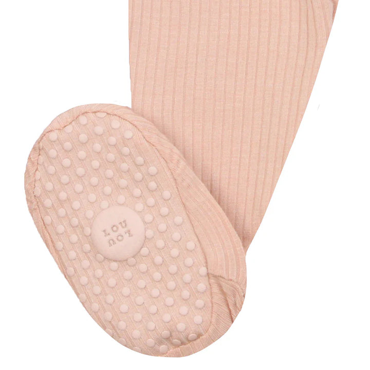 LOU LOU Ribbed Zipper Footies • Audrey