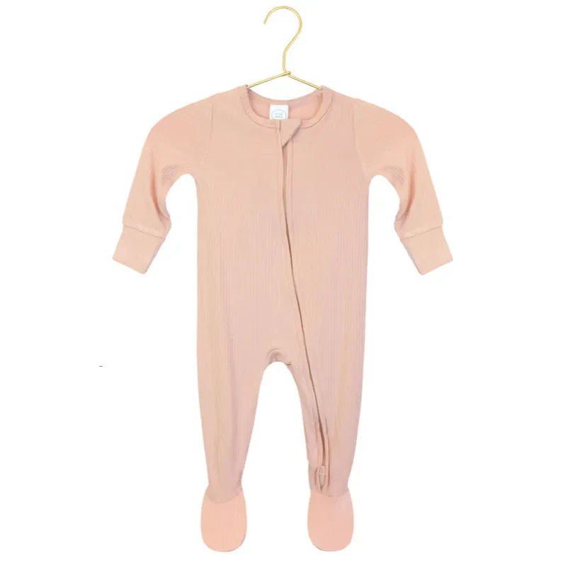 LOU LOU Ribbed Zipper Footies • Audrey