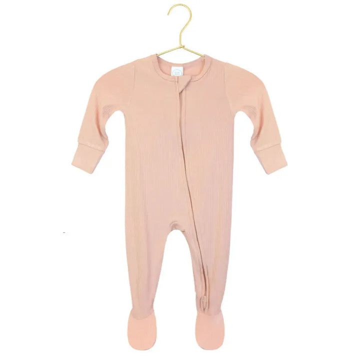 LOU LOU Ribbed Zipper Footies • Audrey