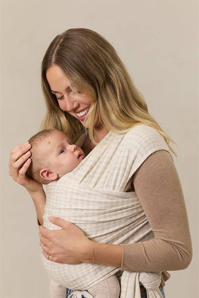 SOLLY BABY Cream Houndstooth Wrap