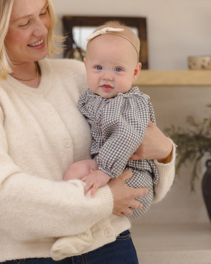 ORGANIC Mia Top + Bloomer Set Midnight Gingham