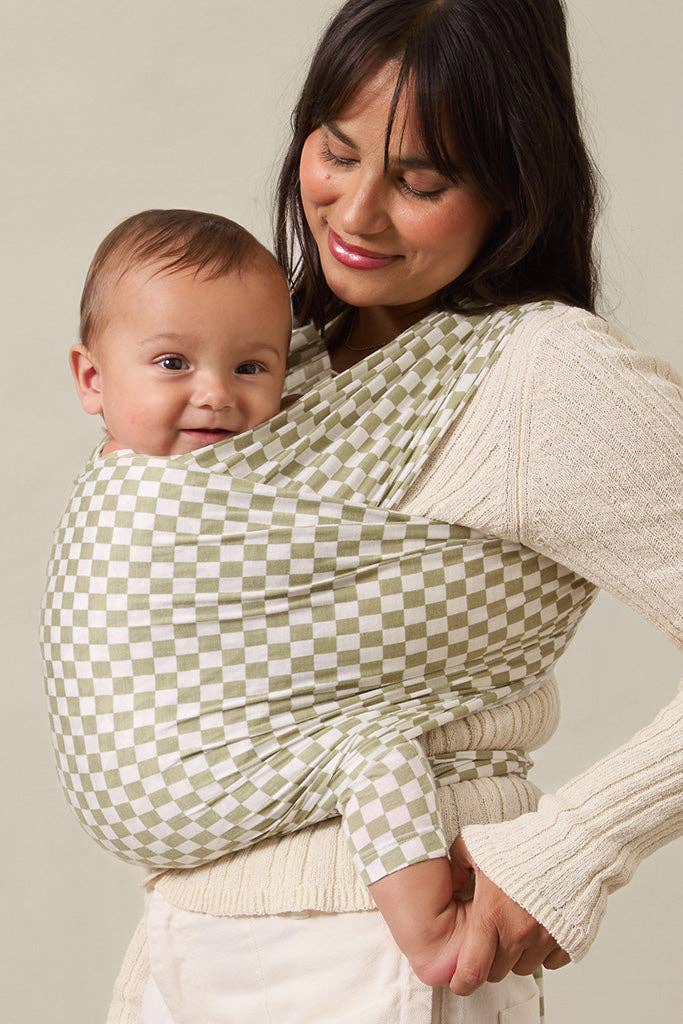 SOLLY BABY Sage Cheque Wrap