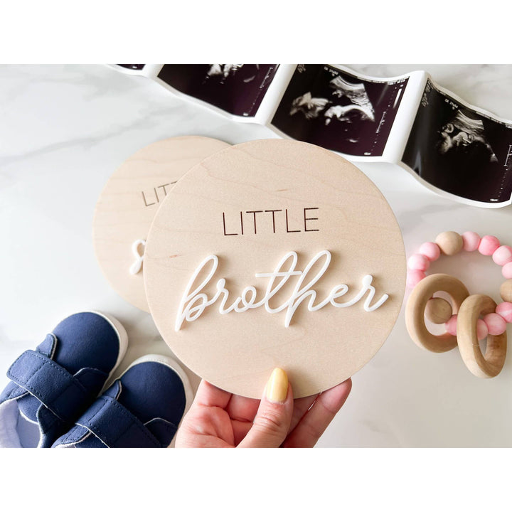 Big Brother Big Sister 6" Announcement Sign