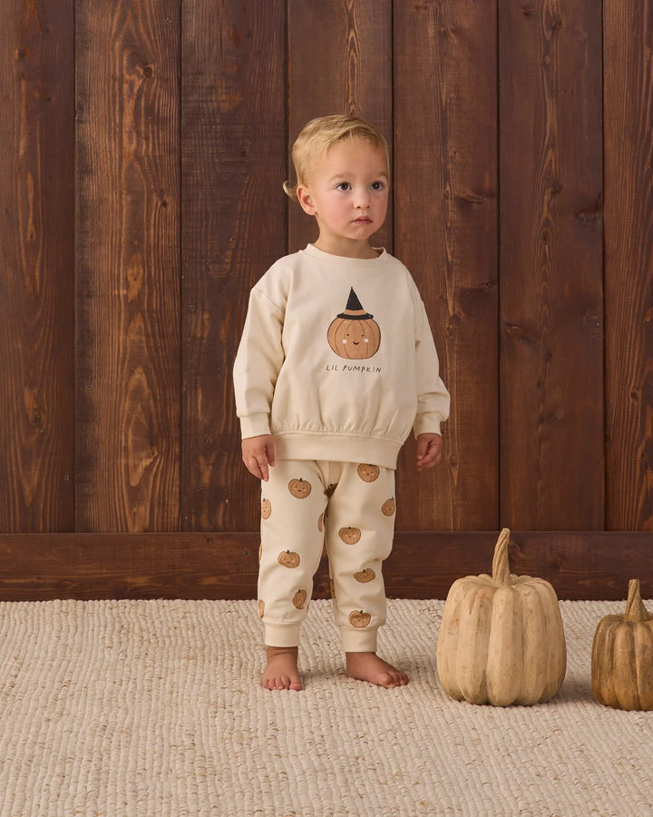 ORGANIC Relaxed Fleece Sweatpant Pumpkins