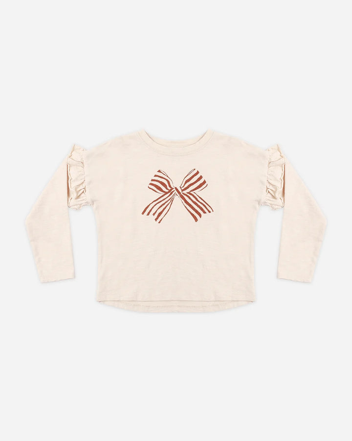 Ruffle Long Sleeve Tee Bow