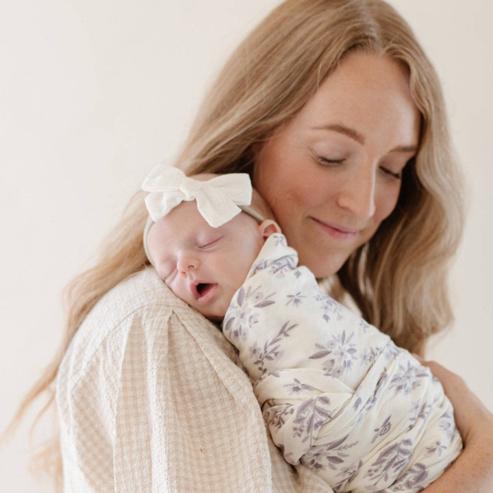 BAMBOO MUSLIN SWADDLE Forget-Me-Not