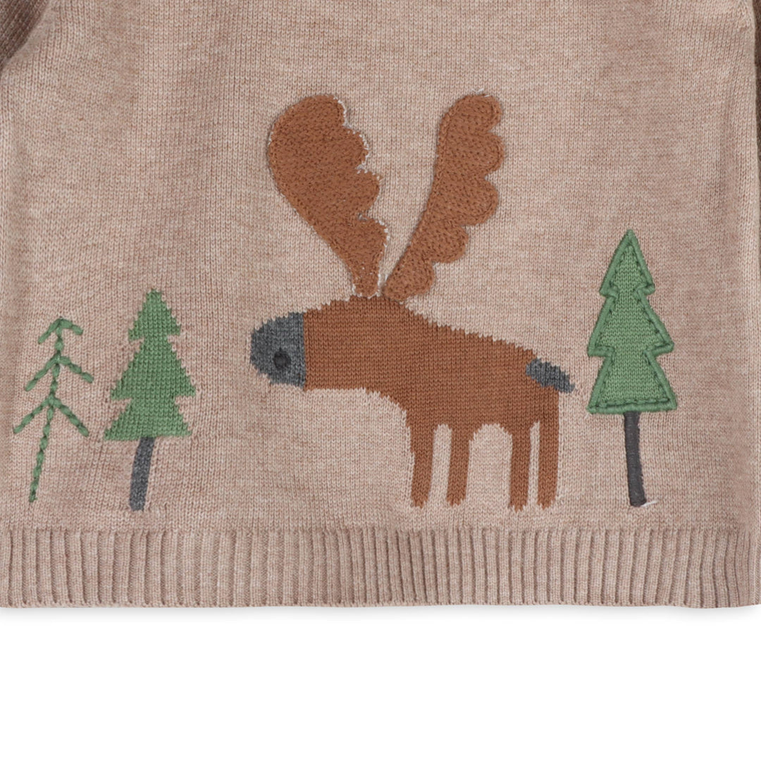 Moose Woods Knit Baby Pullover (Organic Cotton)