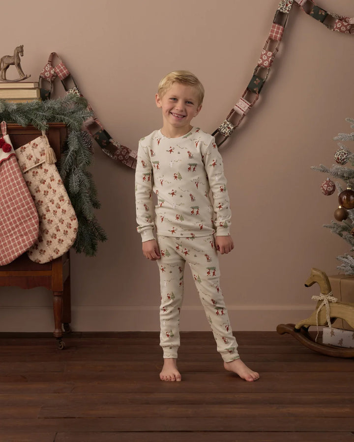 Organic Long Sleeve Pajama Set Gnome Village