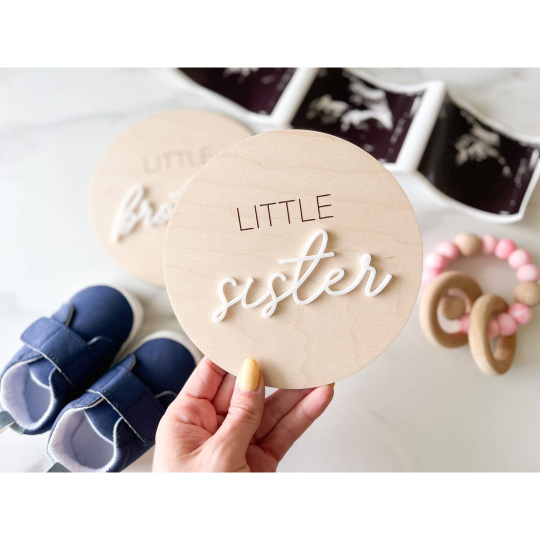 Big Brother Big Sister 6" Announcement Sign