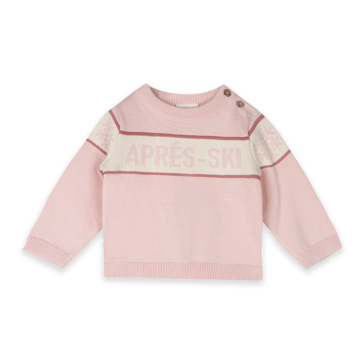 Après Ski Organic Cotton Baby Knit Pullover Sweet Pink