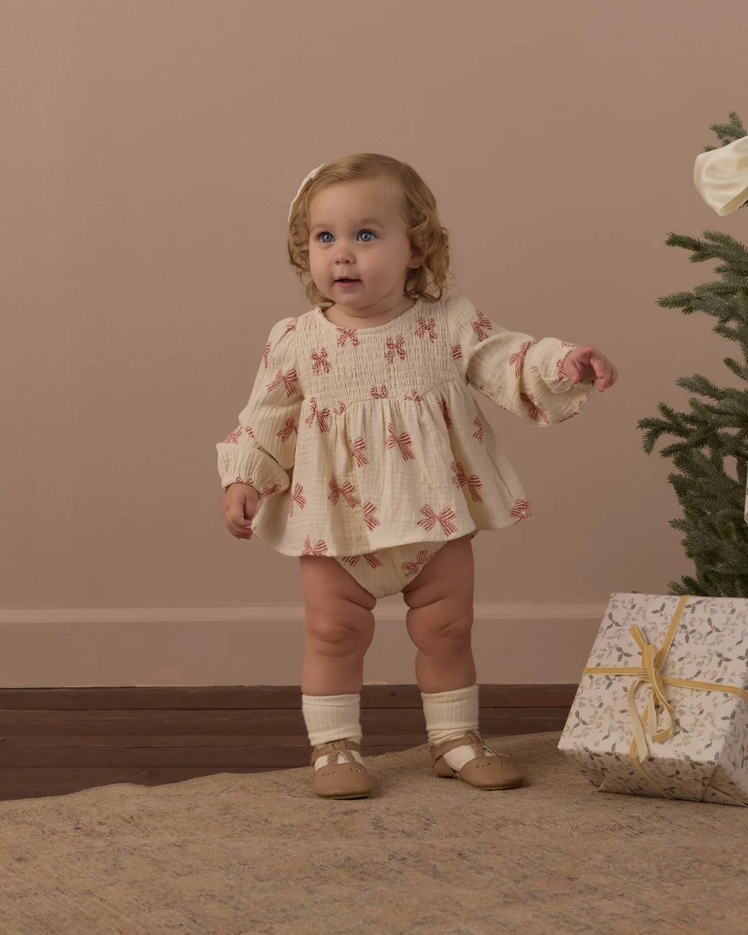 Sophia Top + Bloomer Set Peppermint Bows