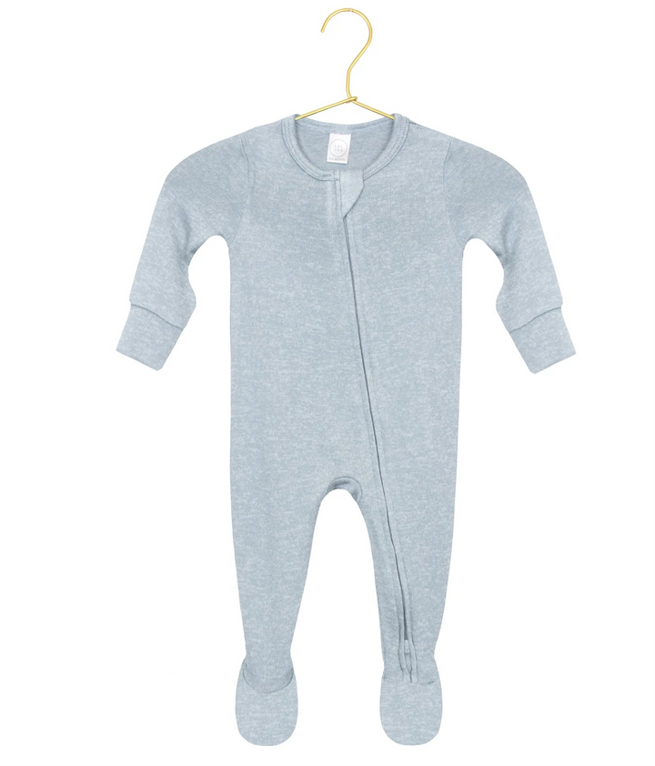 LOU LOU Plush Knit Zipper Footie • Miller