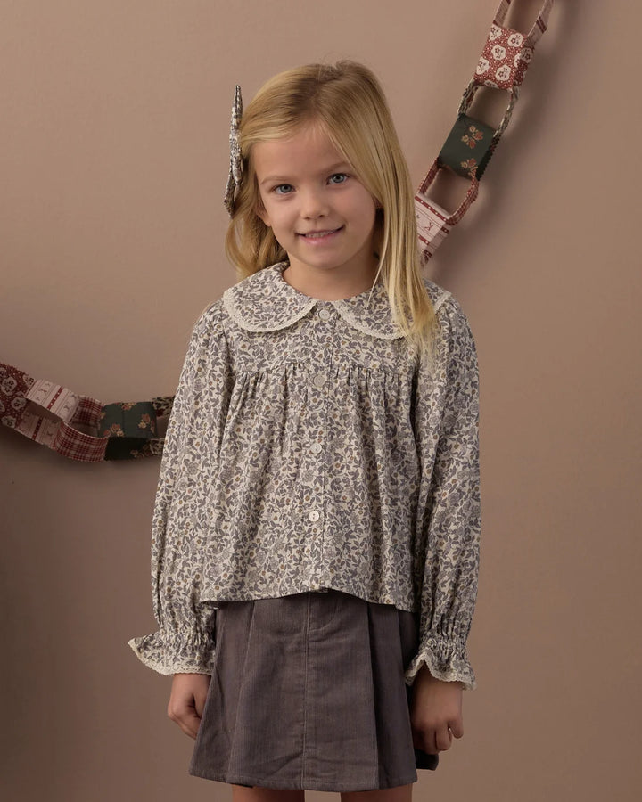 Kat Blouse Slate Floral