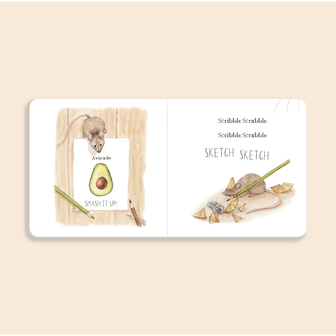 Scribble Scrabble: A Board Book of First Words