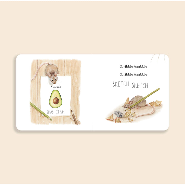 Scribble Scrabble: A Board Book of First Words