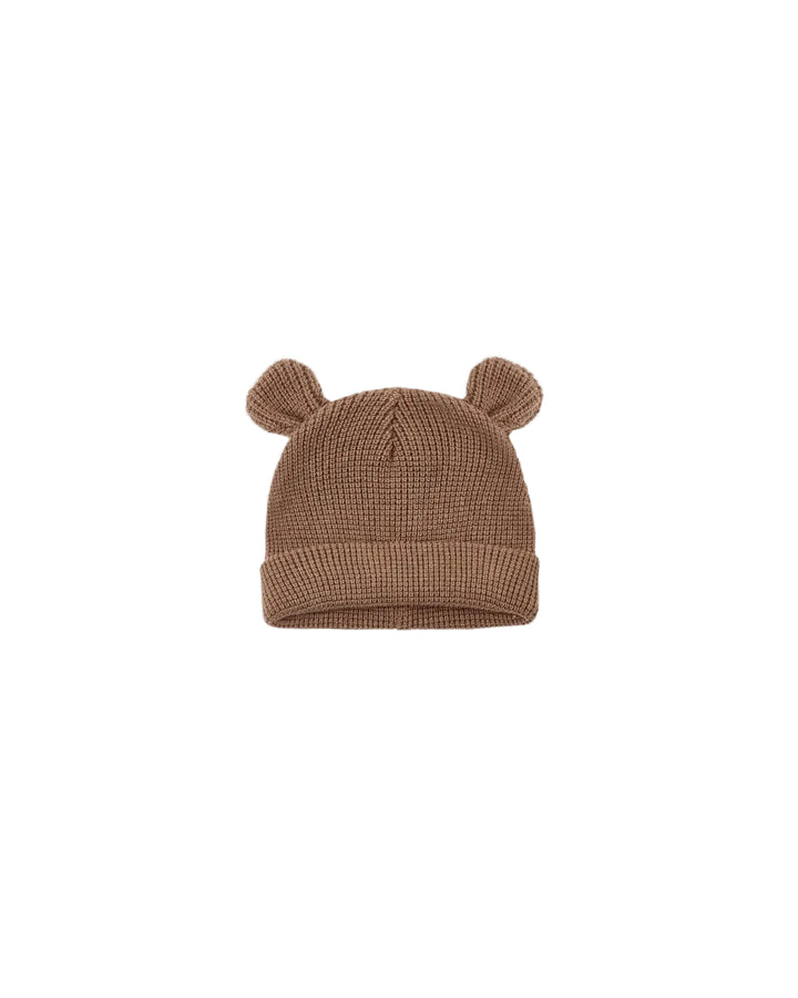 ORGANIC Baby Bear Beanie Cocoa
