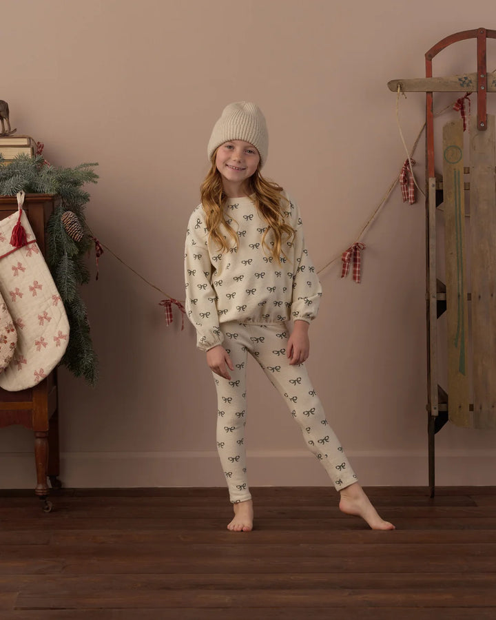 Spongey Knit Set Evergreen Bows