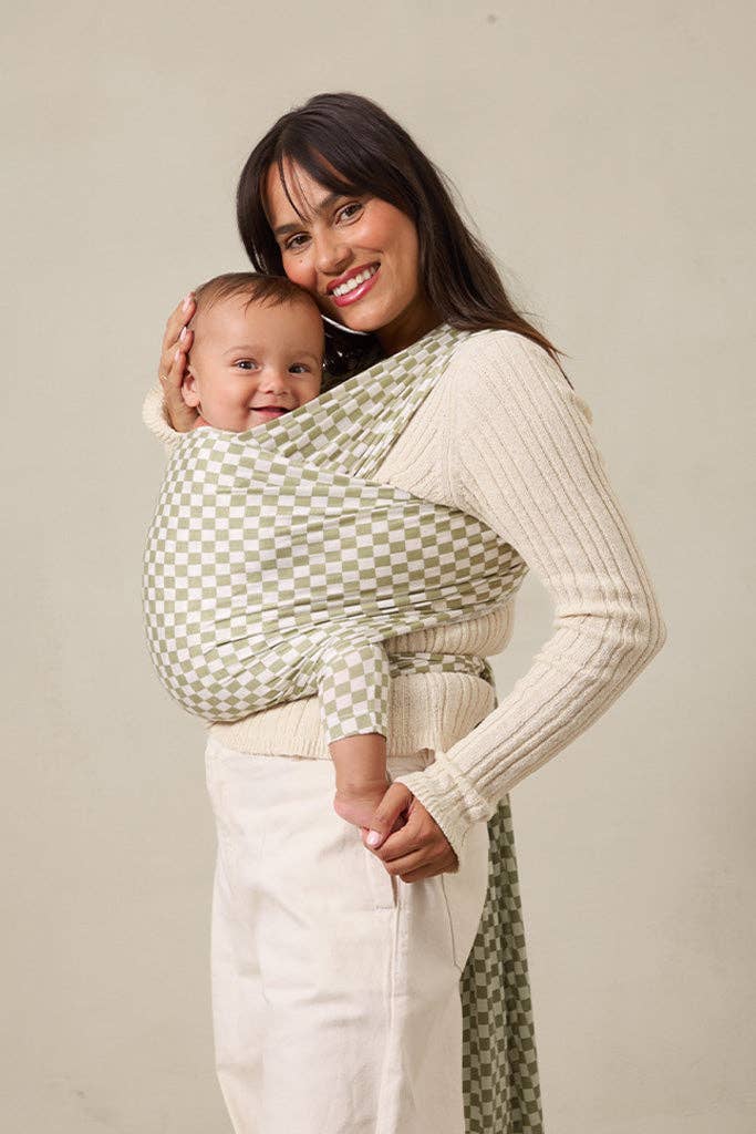 SOLLY BABY Sage Cheque Wrap