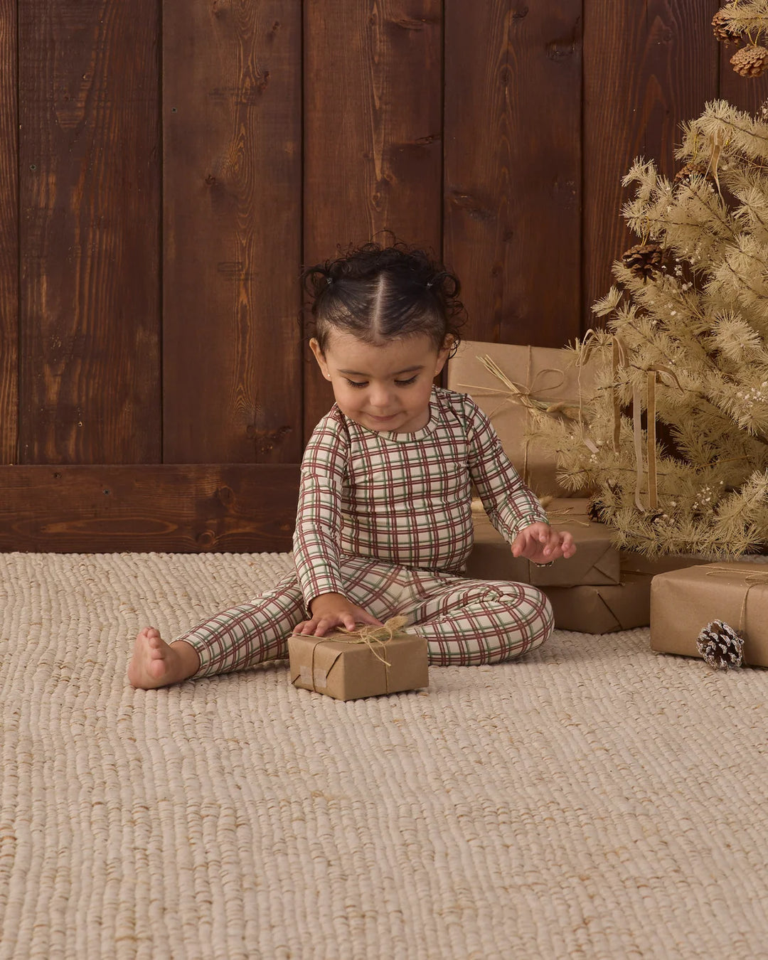 Bamboo Pajama Set Redwood Check