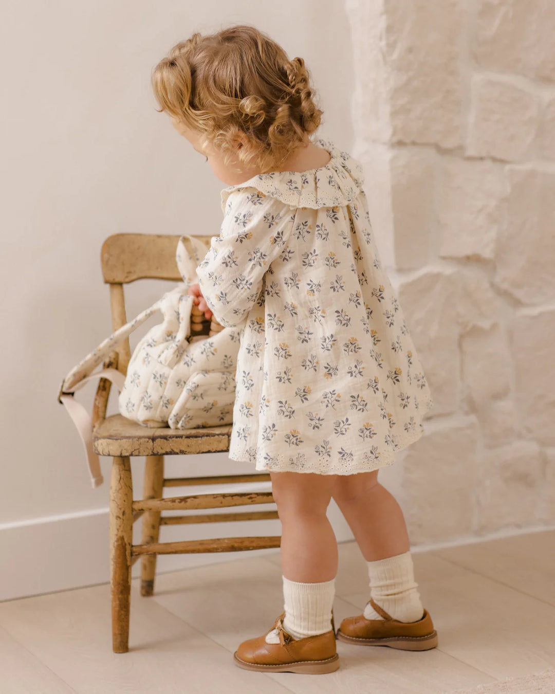 ORGANIC Long Sleeve Isla Dress French Floral