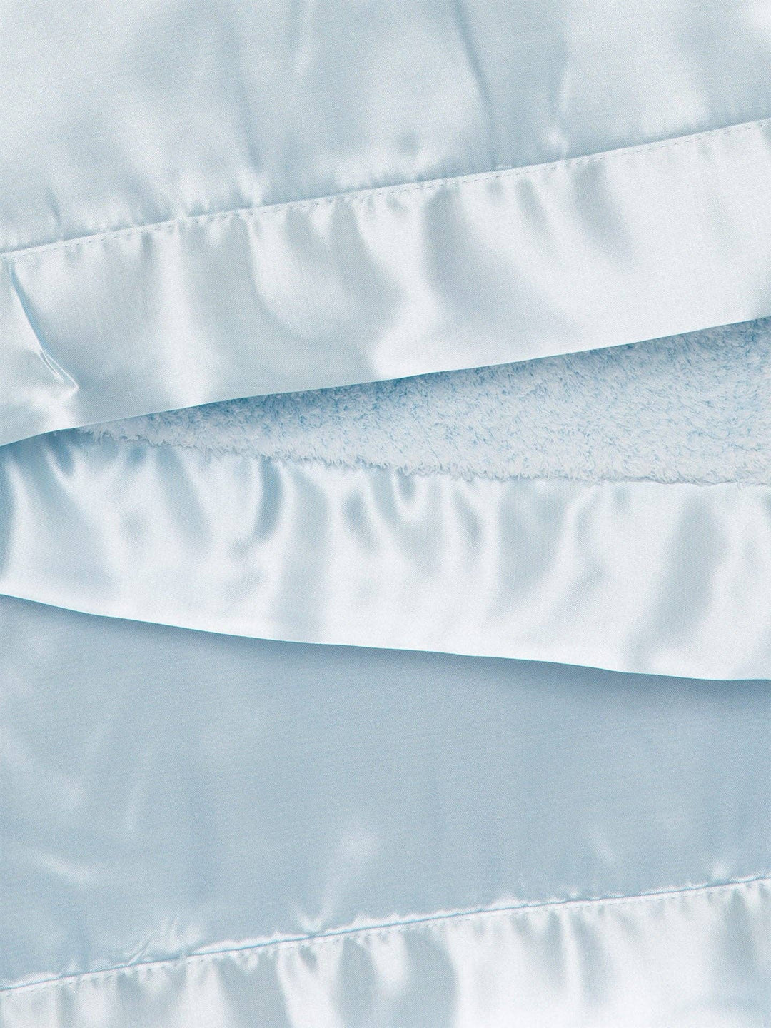 LITTLE GIRAFFE Blue Chenille Satin™ Back Baby Blanket