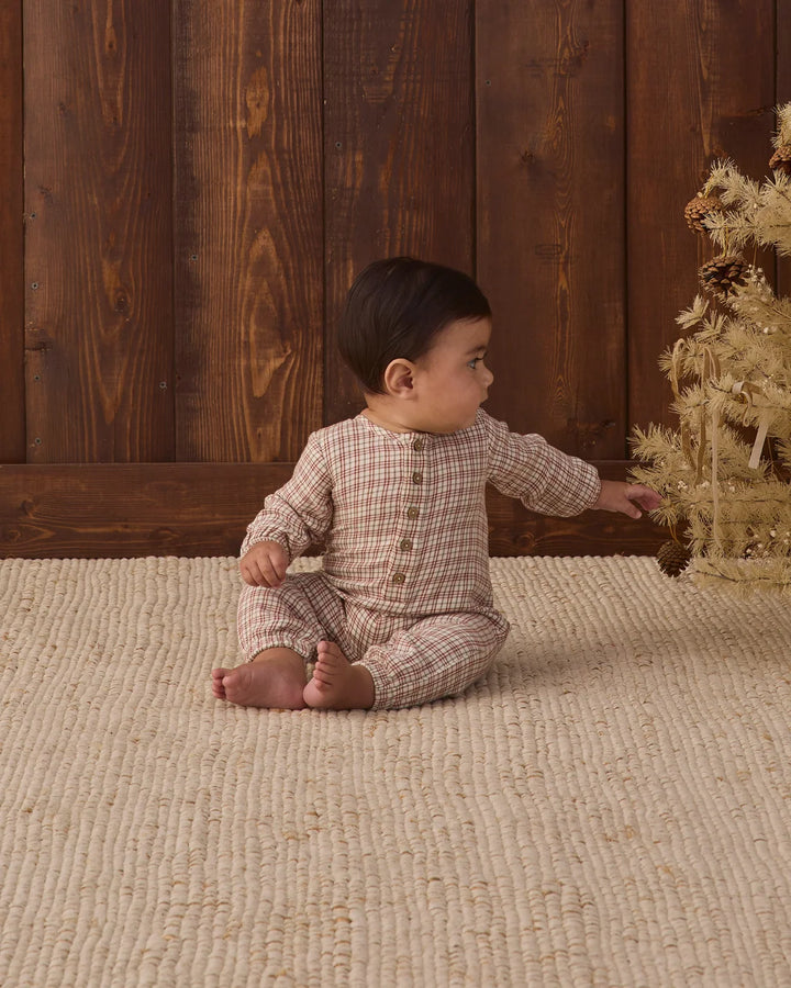 Woven Jumpsuit Christmas Plaid