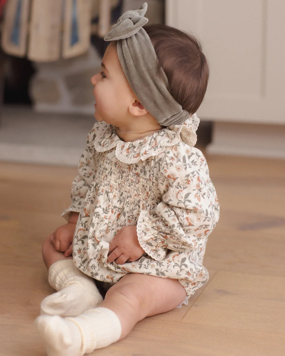 Velour Bow Headband Spruce