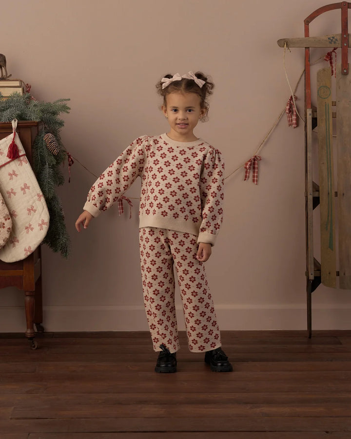 Jacquard Knit Set Poinsettia
