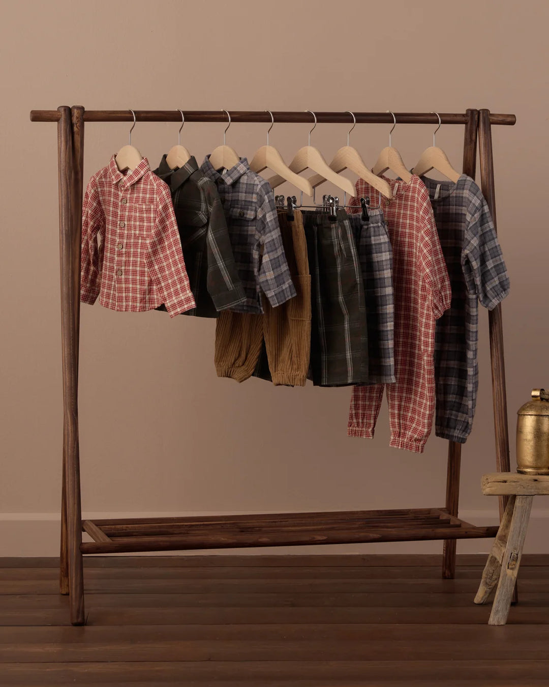 Collared Long Sleeve Shirt Vintage Plaid