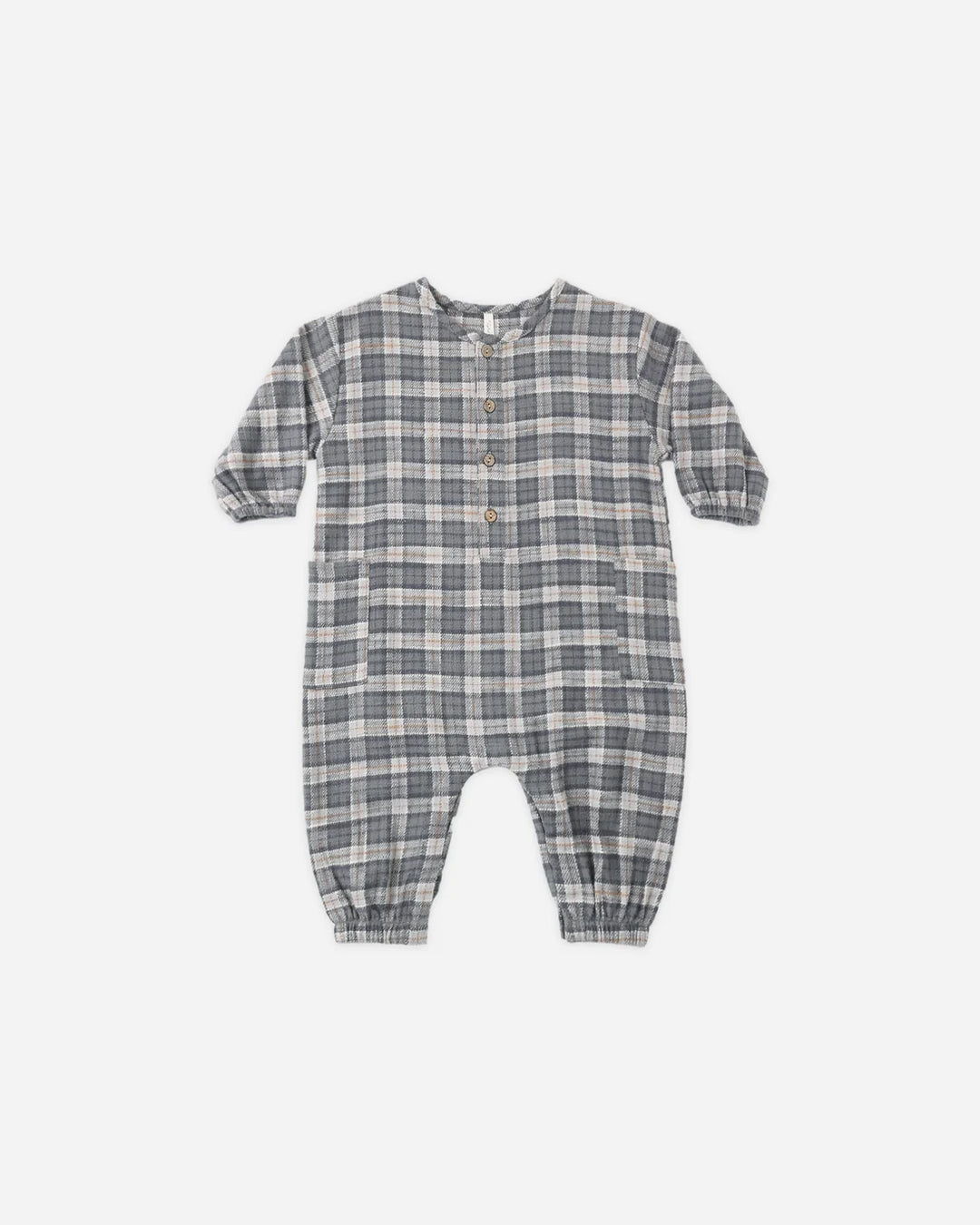 Relaxed Woven Jumpsuit Winter Plaid