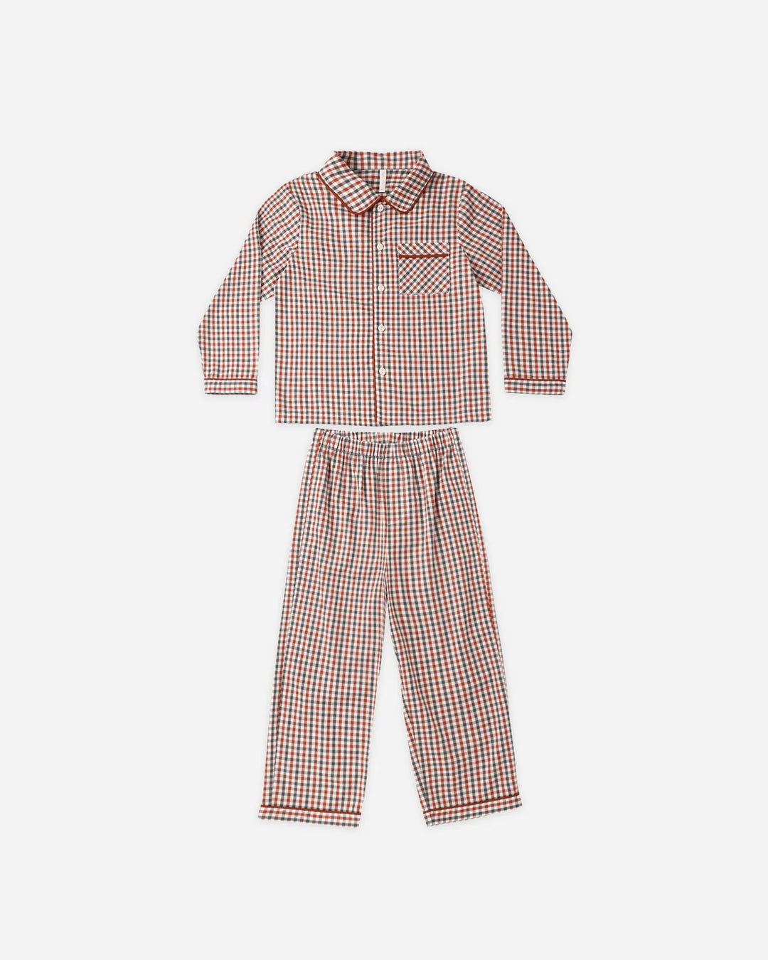 Long Sleeve Pajamas Holiday Gingham