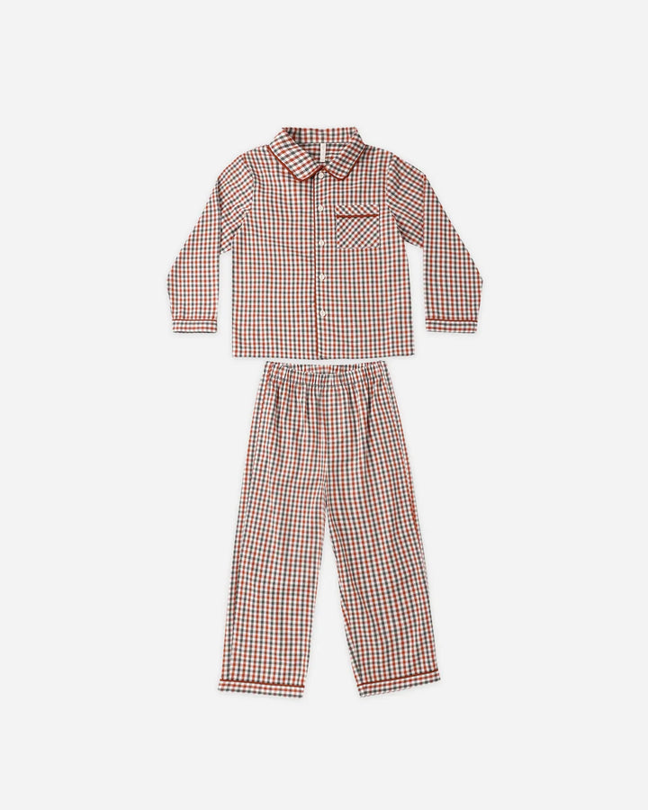 Long Sleeve Pajamas Holiday Gingham