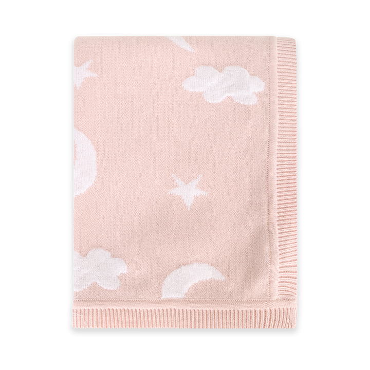 Moon &amp; Stars Dream Organic Baby Jacquard Knit Blanket