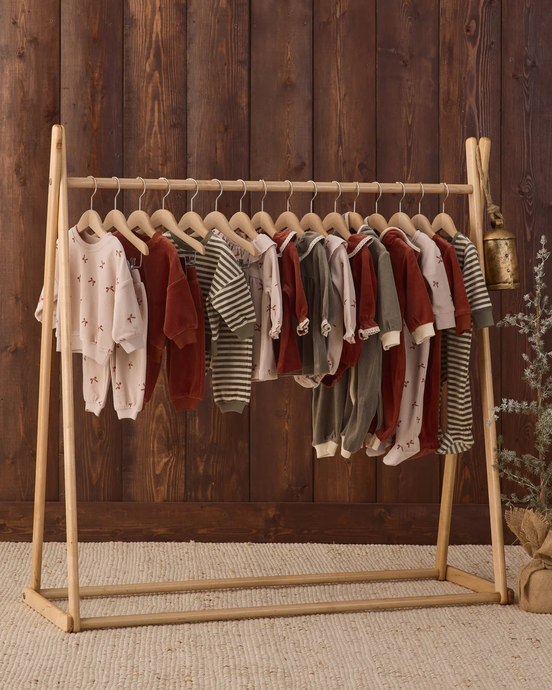 Velour Baby Dress Redwood