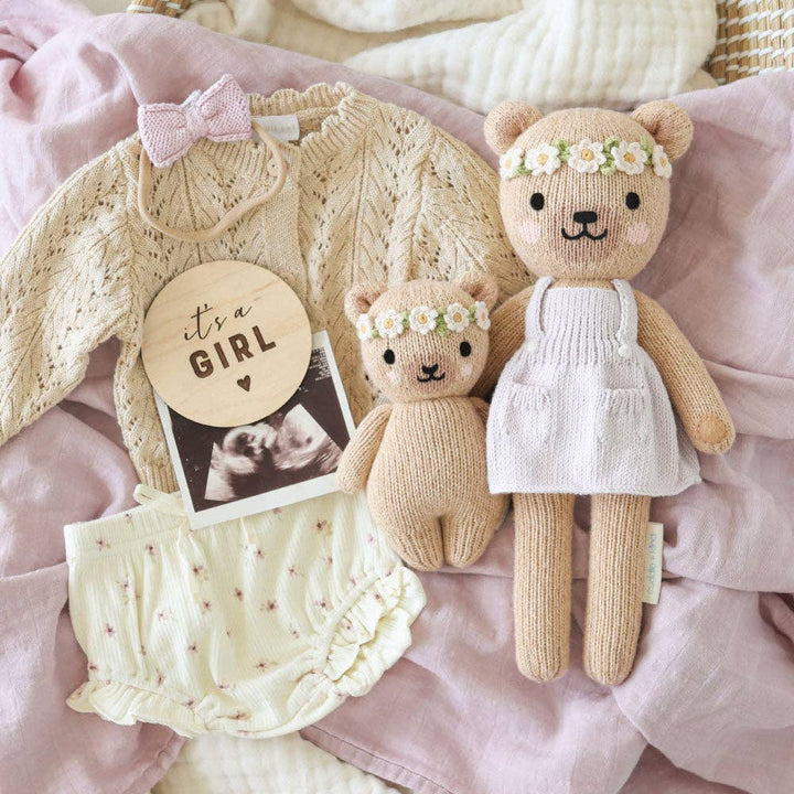 CUDDLE + KIND Baby Honey Bear - Ivory Floral