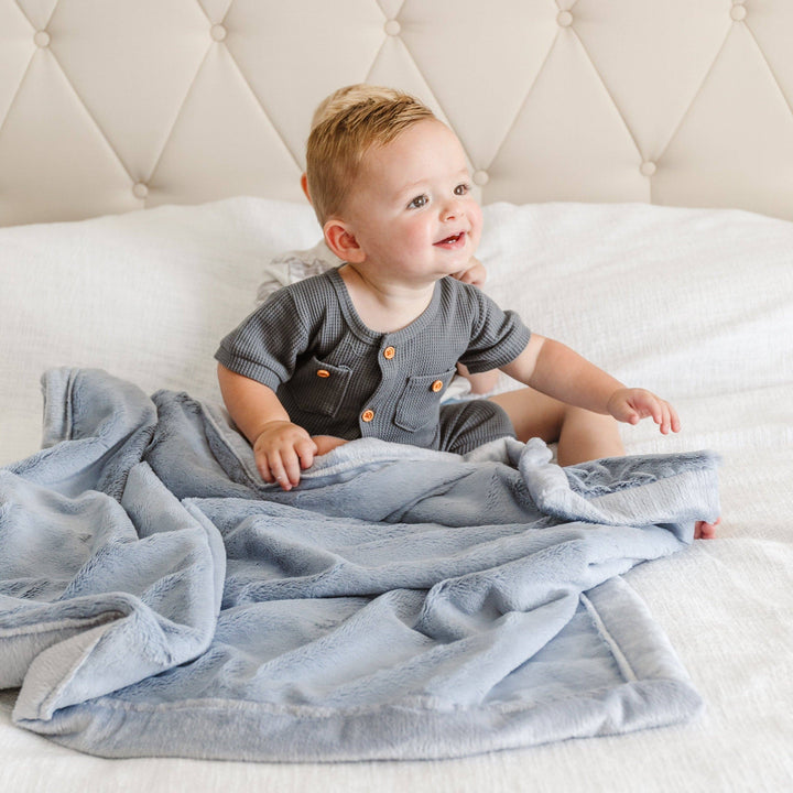 Lush Receiving Blanket Chambray