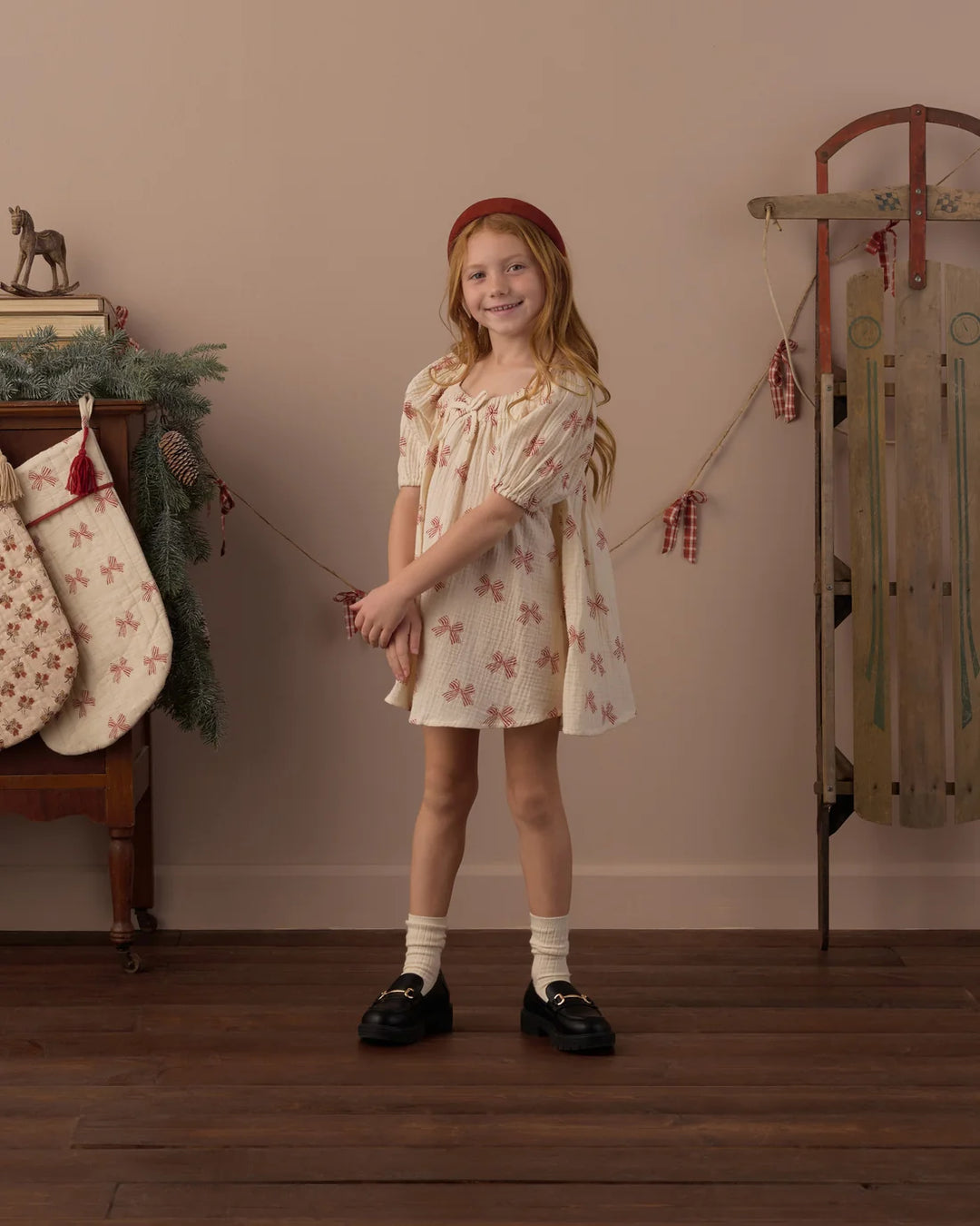 Sabrina Mini Dress Peppermint Bows