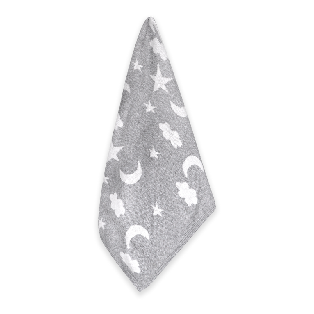 Moon &amp; Stars Dream Organic Baby Jacquard Knit Blanket
