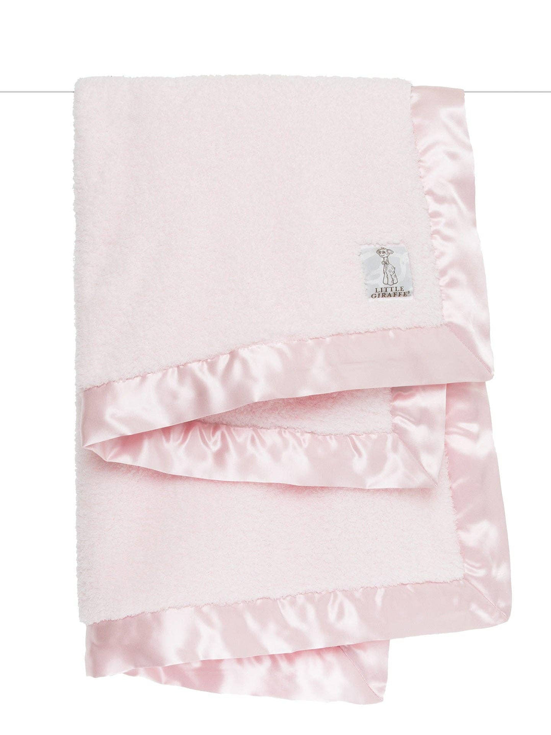 LITTLE GIRAFFE Pink Chenille Baby Blanket