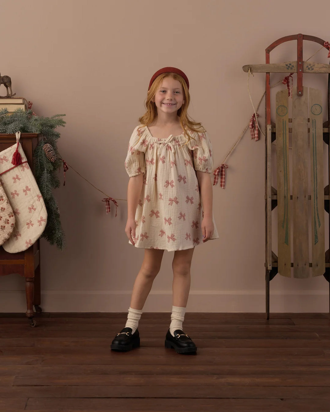 Sabrina Mini Dress Peppermint Bows